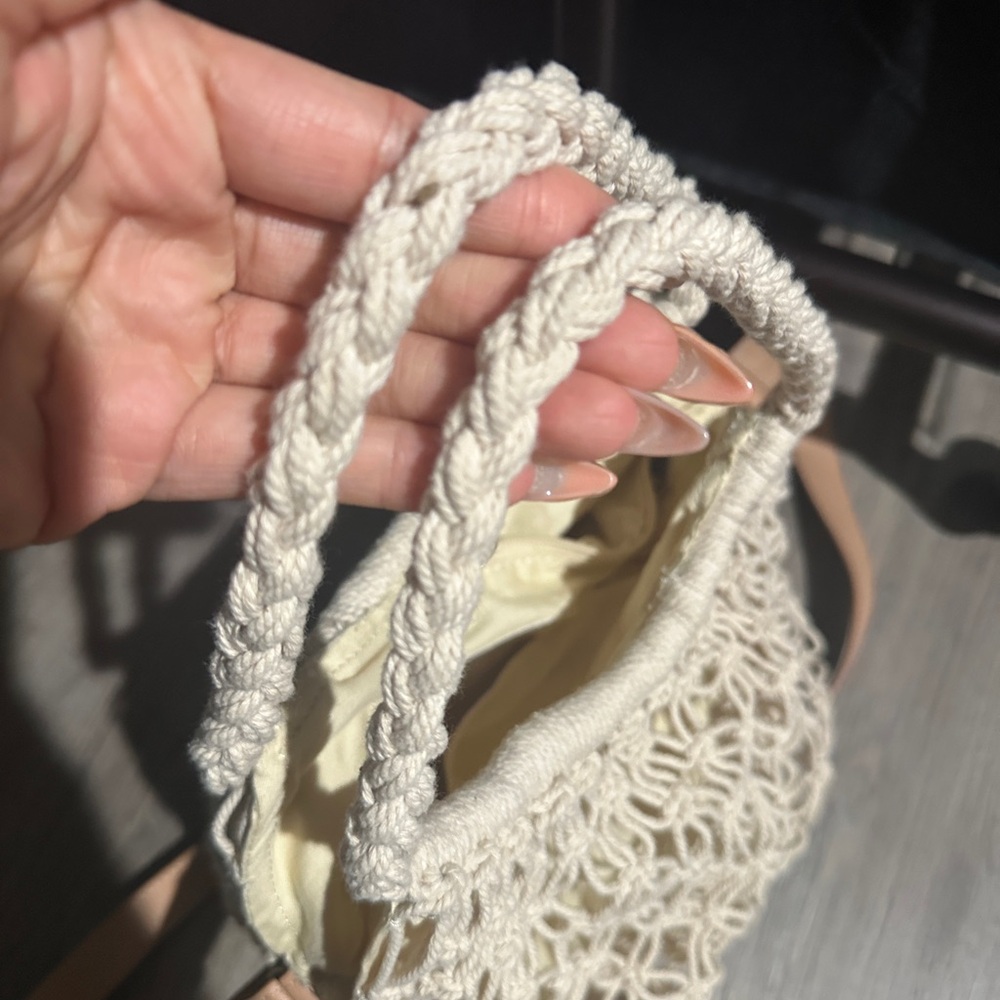 Universal Thread Beige Macrame Shoulder Bag - image 5